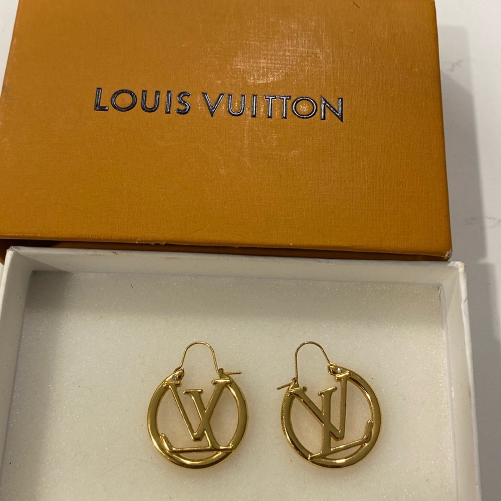 Louis Vuitton Gold Hoop Earrings